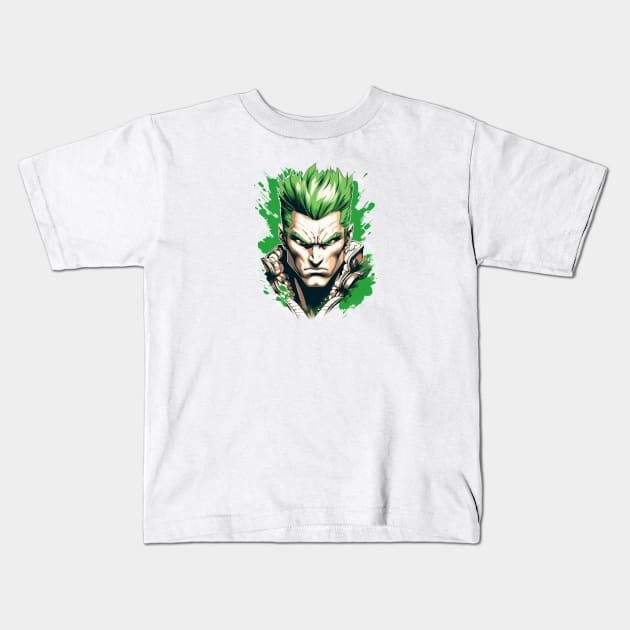 Guile from Street Fighter Design Kids T-Shirt by Labidabop